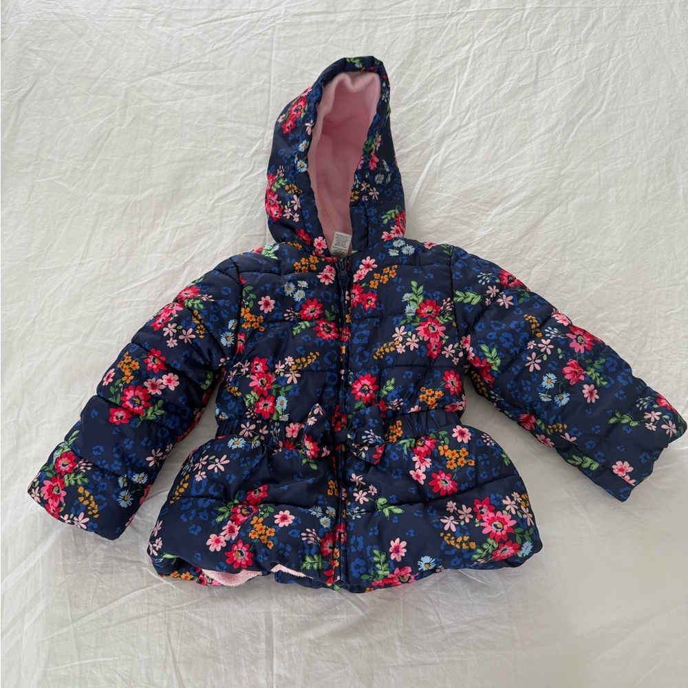 Floral Hooded Puffer Jacket 2T